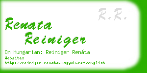 renata reiniger business card